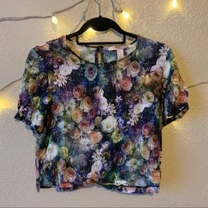 Forever 21 Boxy Floral Crop Top